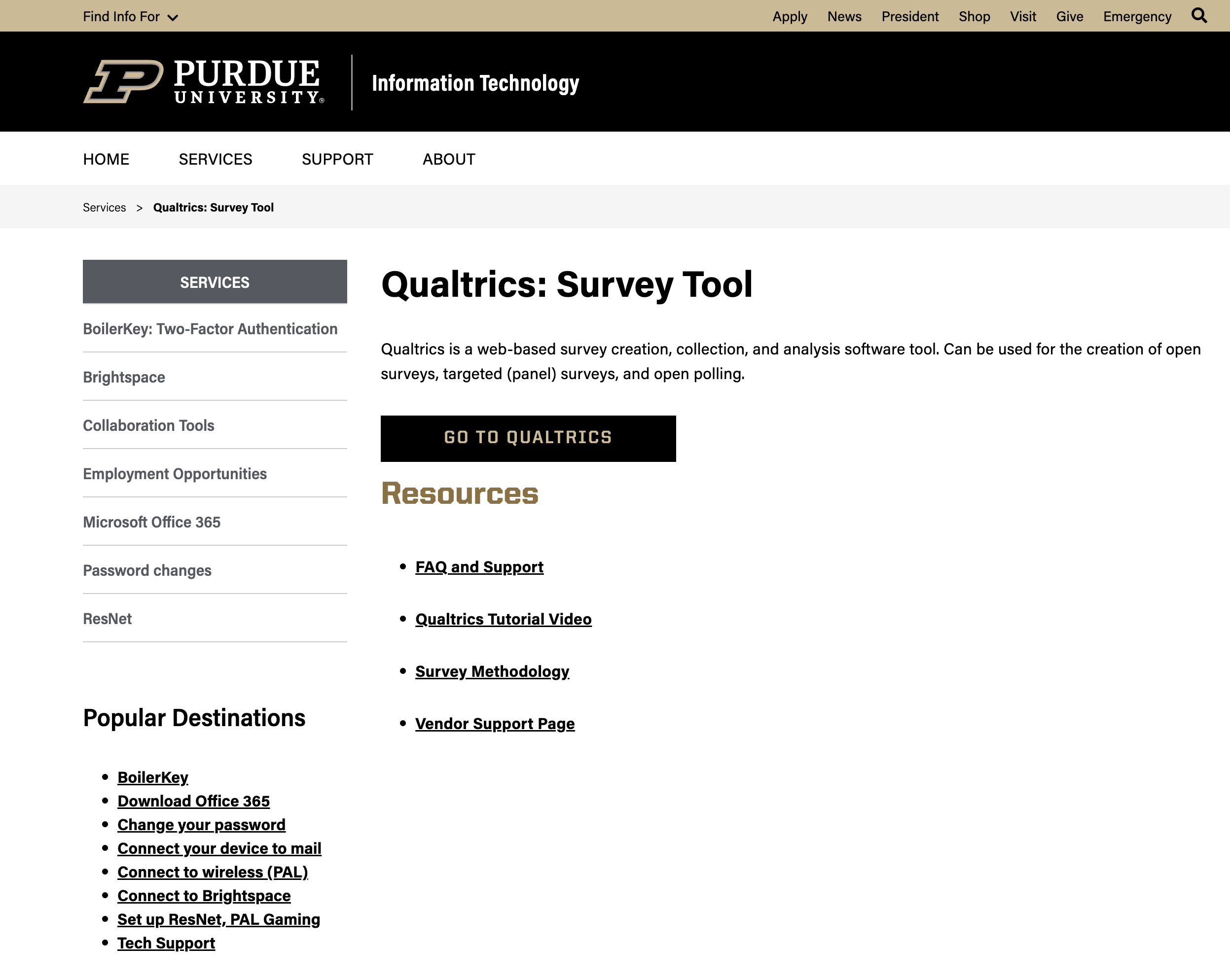 Purdue Qualtrics Page